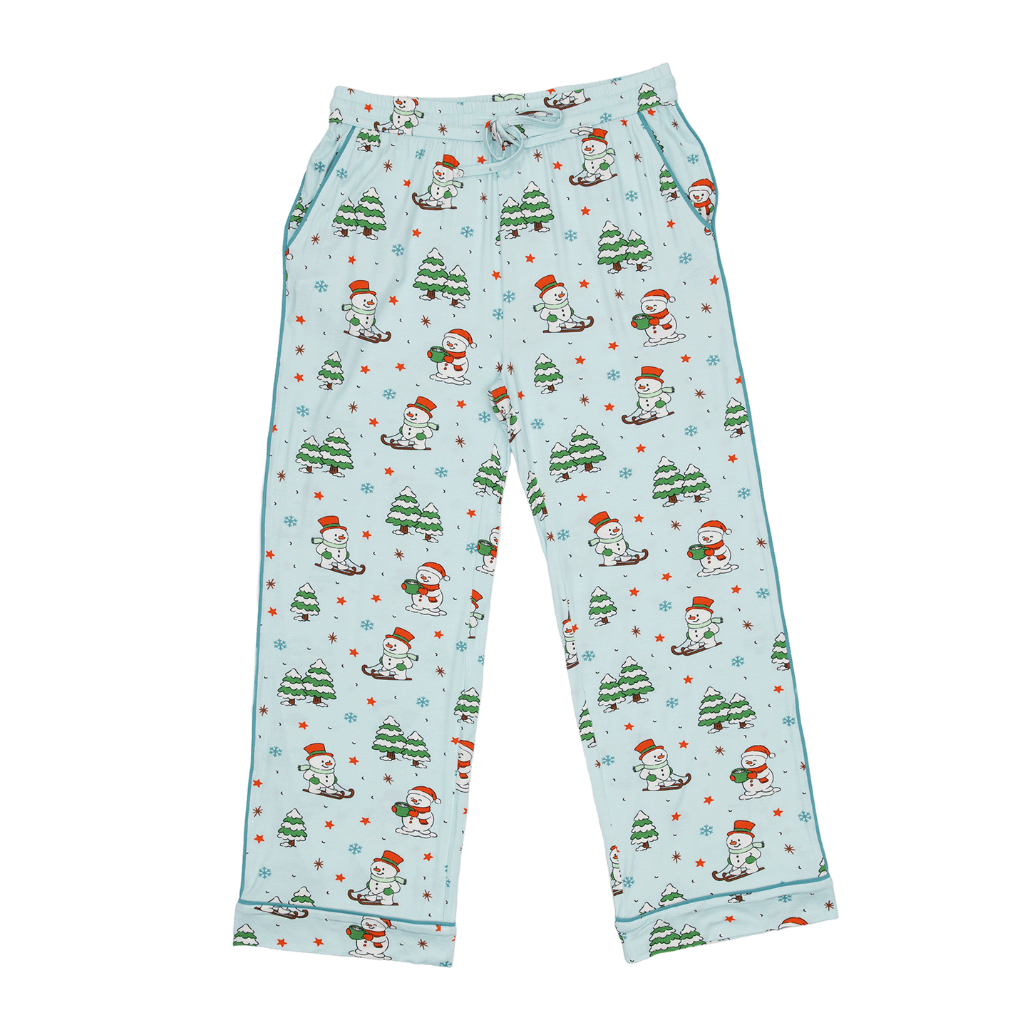 Women's Long Pajama Set in Jingle and Glide