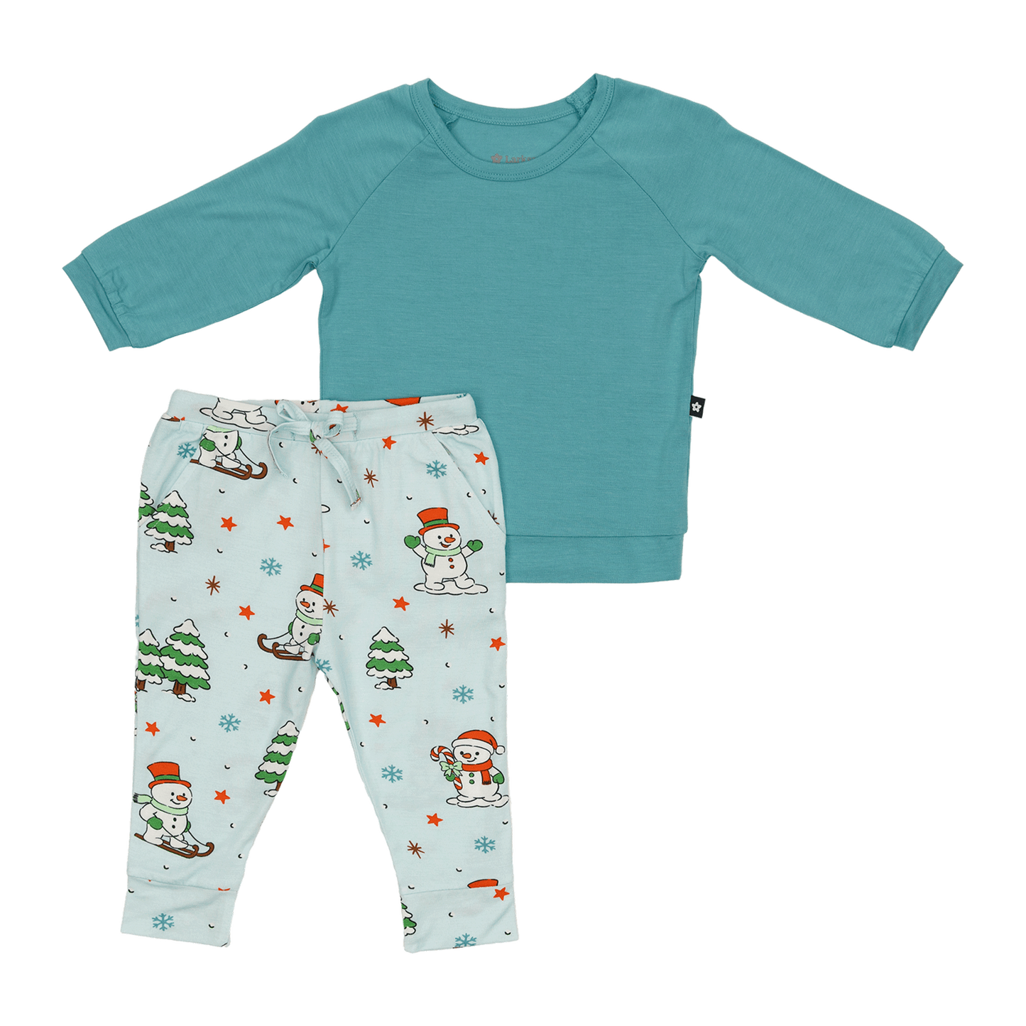 Long Sleeve Jogger Set in Jingle and Glide