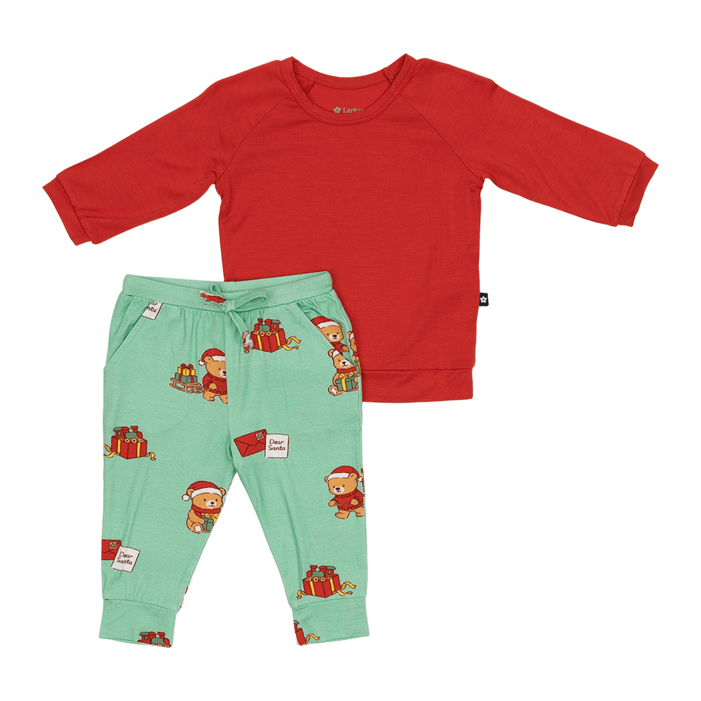 Long Sleeve Jogger Set in Dear Santa