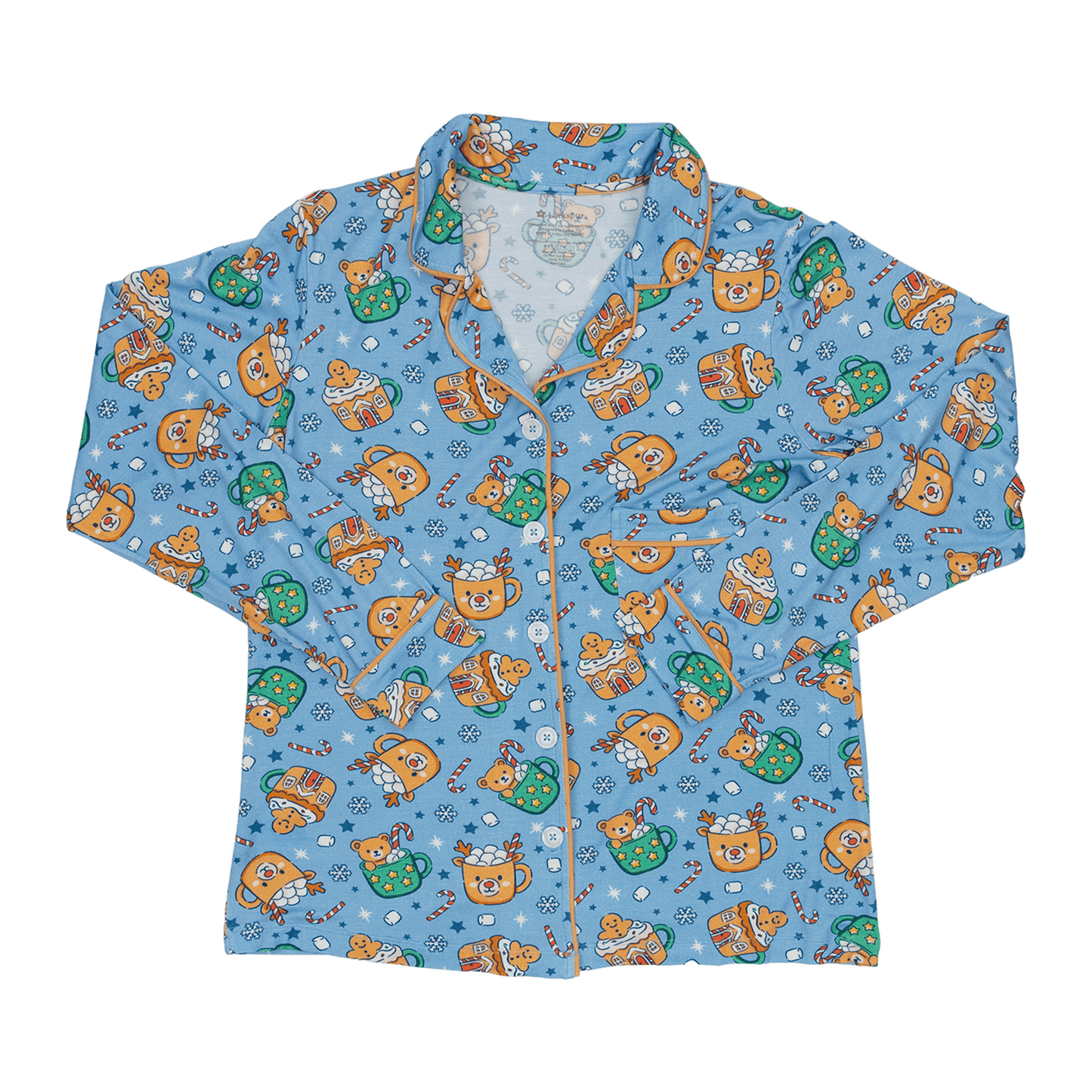 Women's Long Pajama Set in Teddy Treat Time