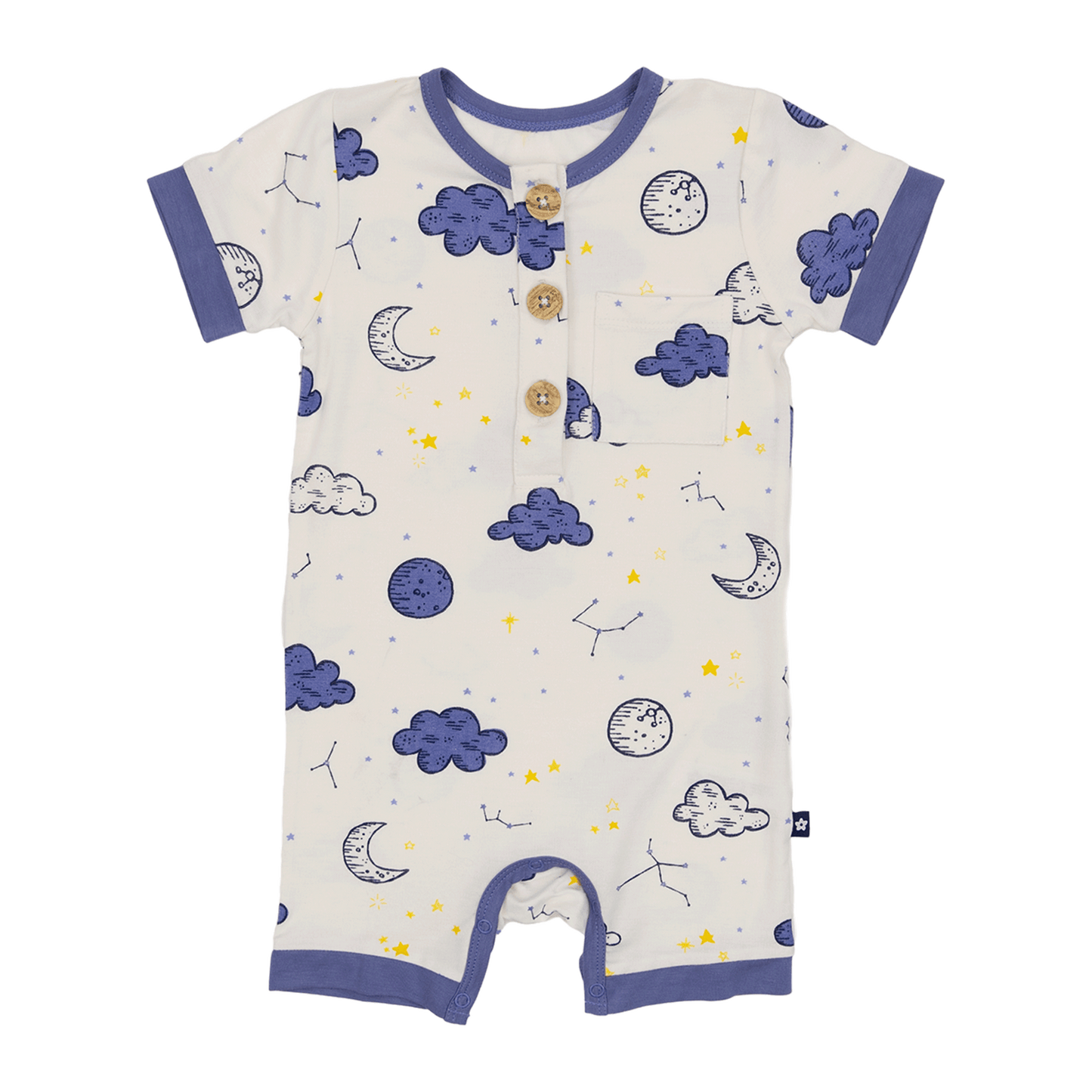Short Romper in Dreamy Skies
