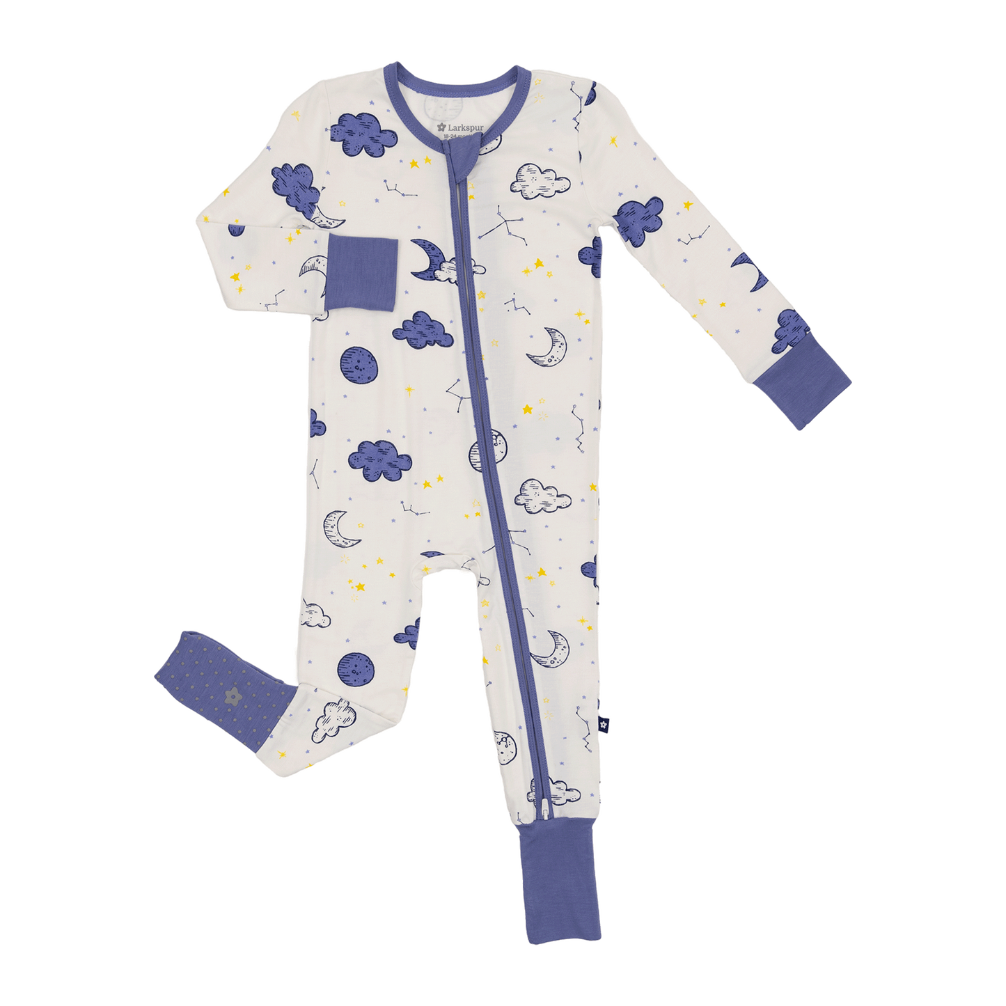 Convertible Footed Romper in Dreamy Skies