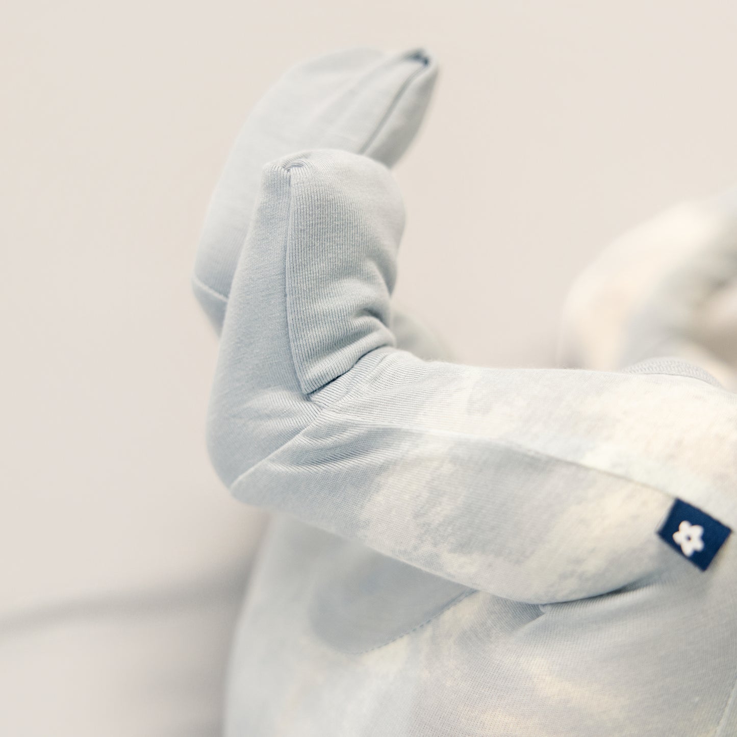 Convertible Footed Romper in Blue Fog