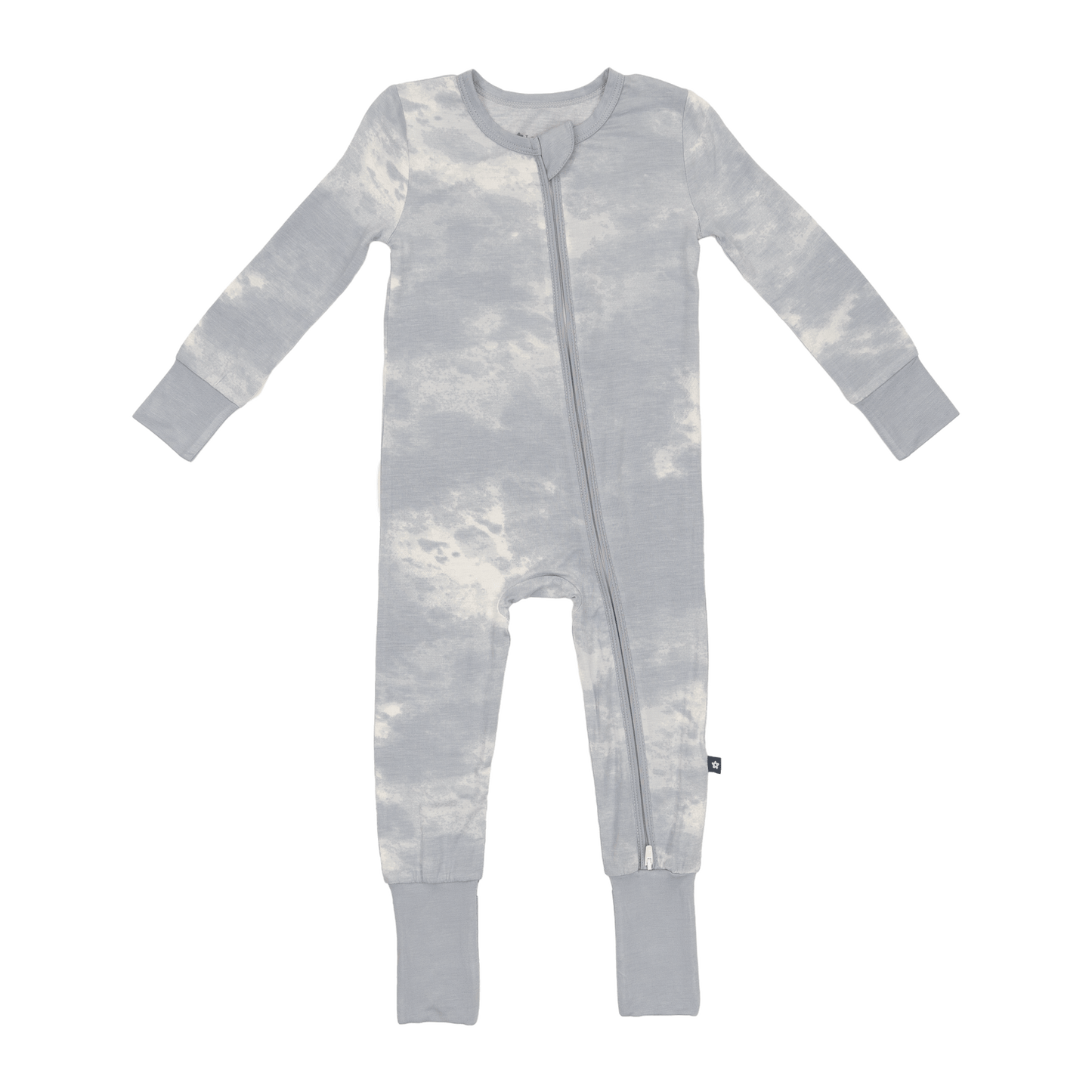 Convertible Footed Romper in Blue Fog