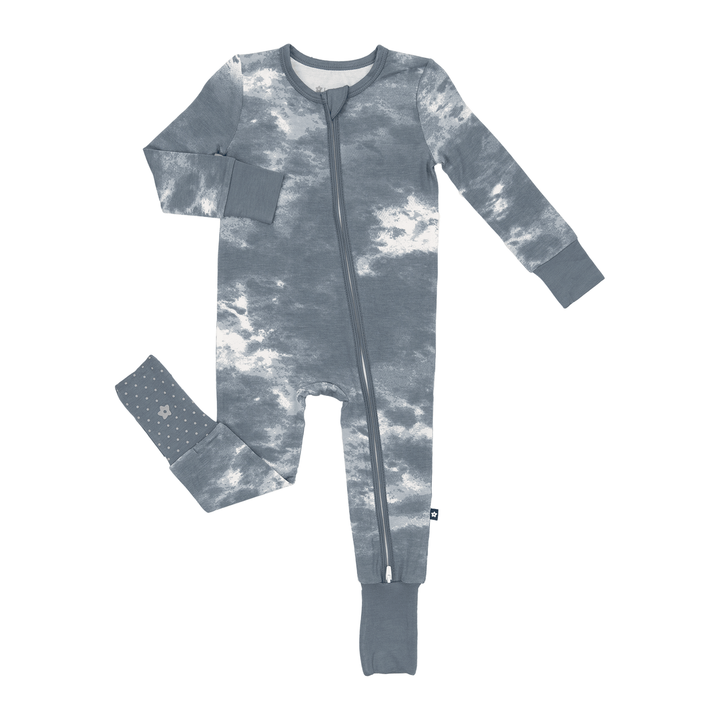 Convertible Footed Romper in Dark Slate