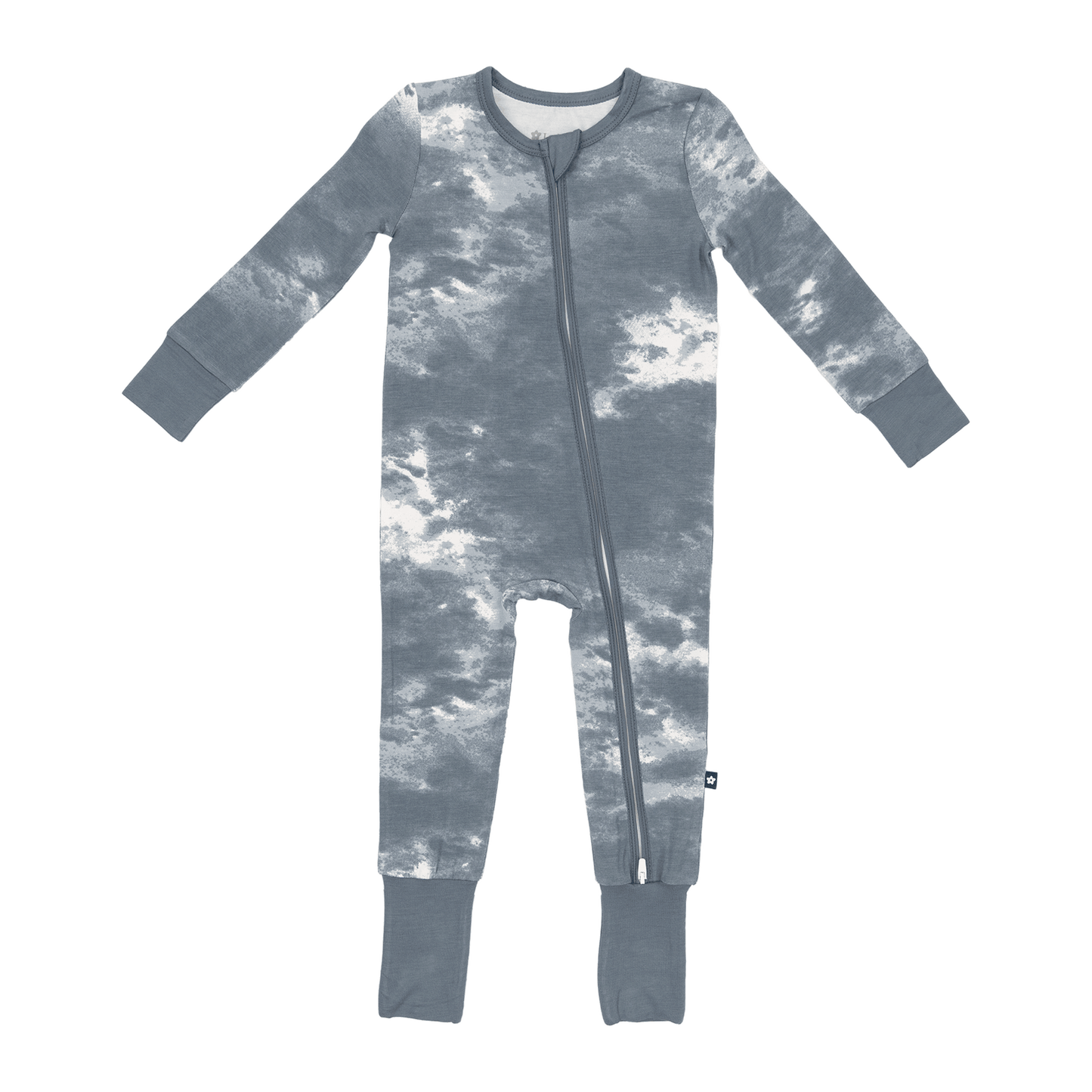 Convertible Footed Romper in Dark Slate