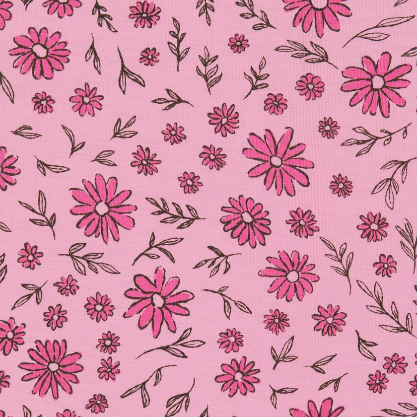 Convertible Footed Romper in Ditsy Daisies