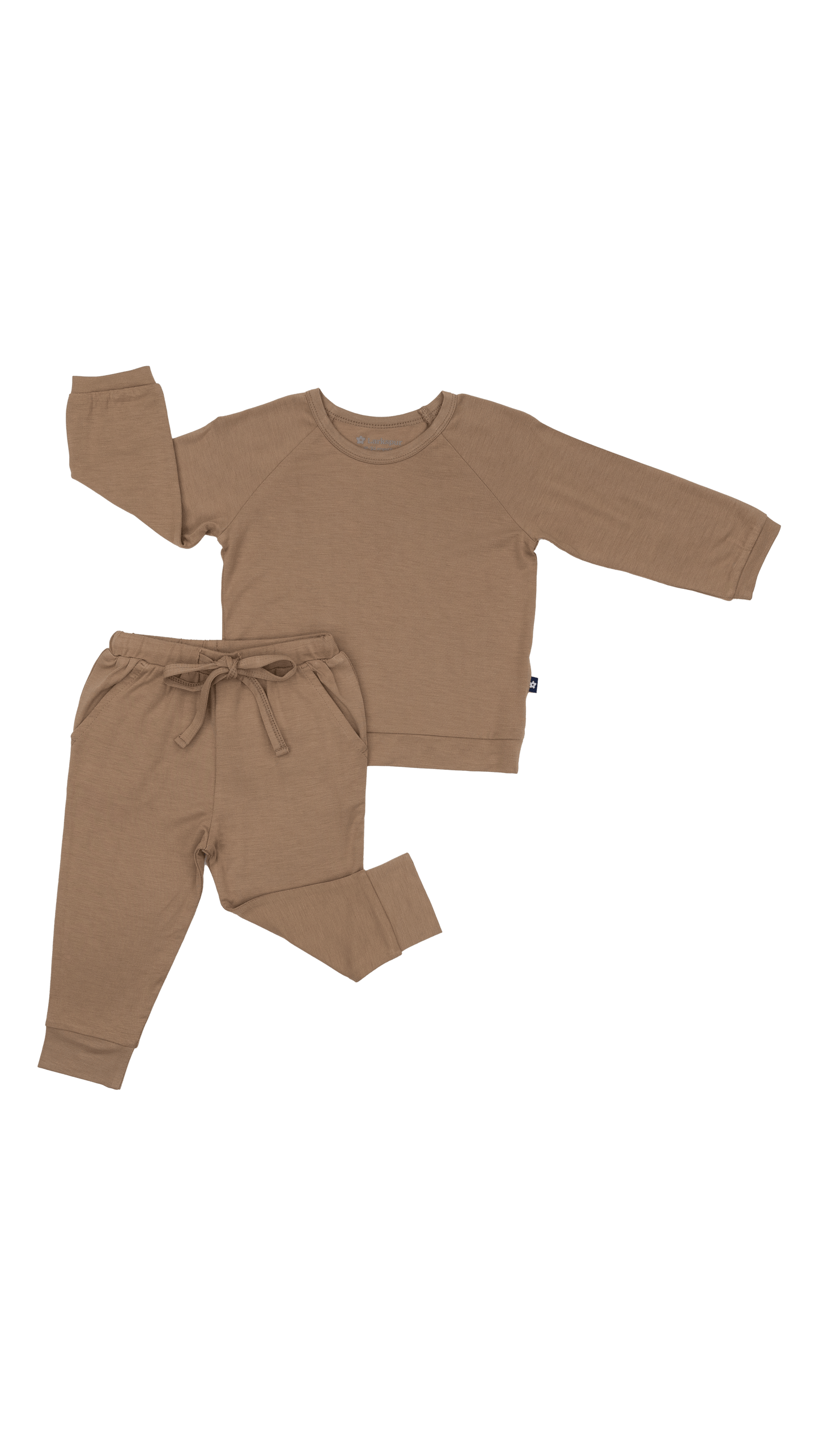 Long Sleeve Jogger Set in Mocha