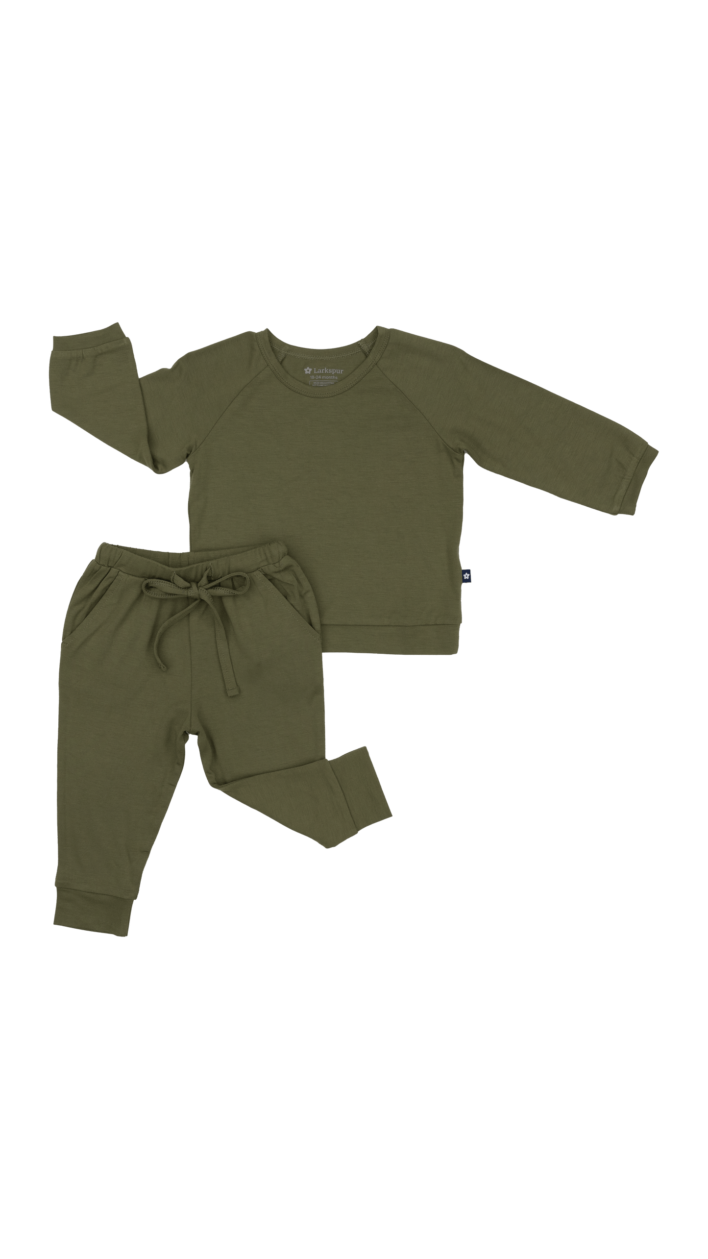 Long Sleeve Jogger Set in Olive