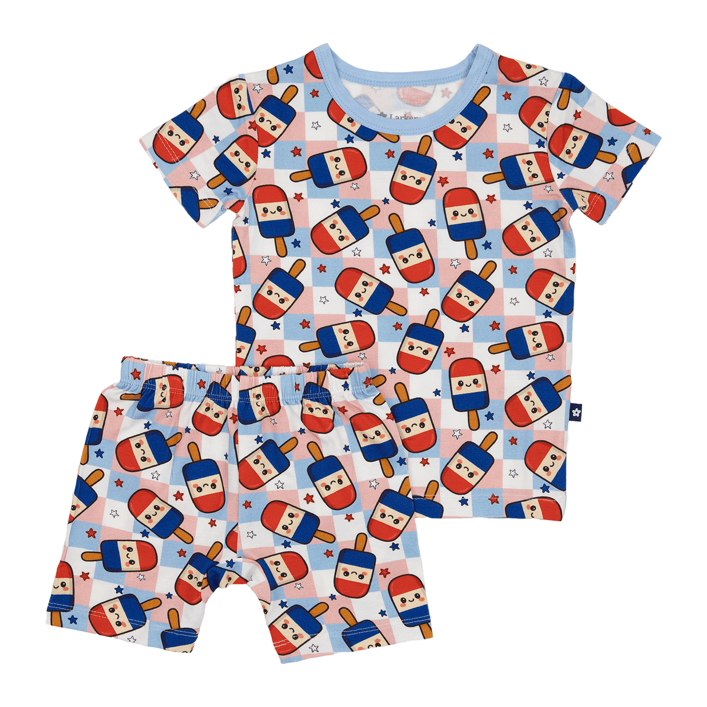 Short PJ Set in Patriot Pops