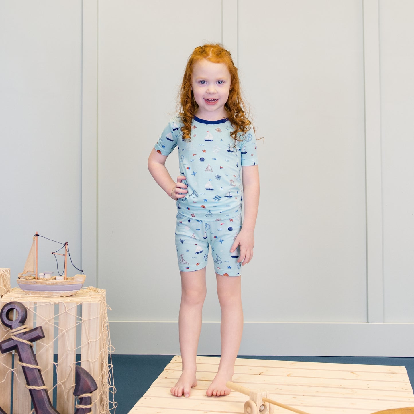 Short PJ Set in Ship Shape