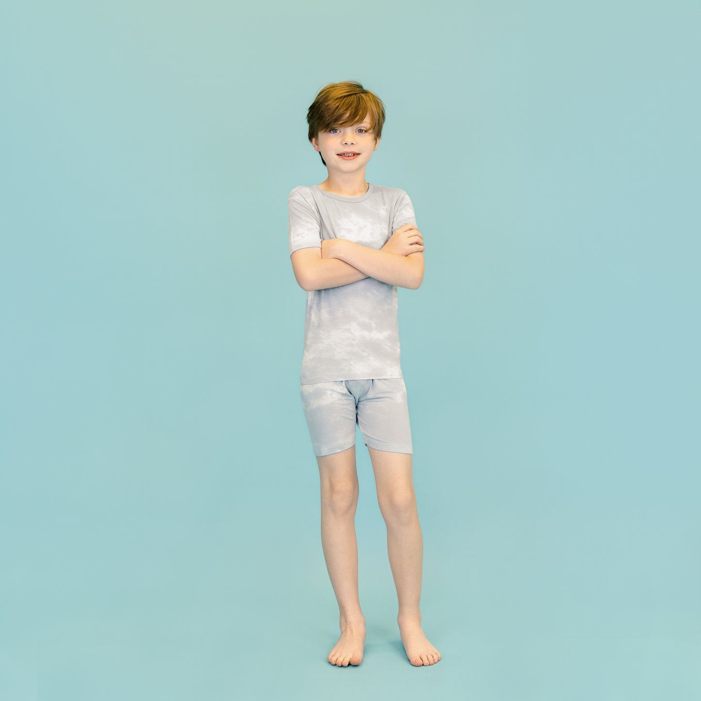 Short PJ Set in Blue Fog