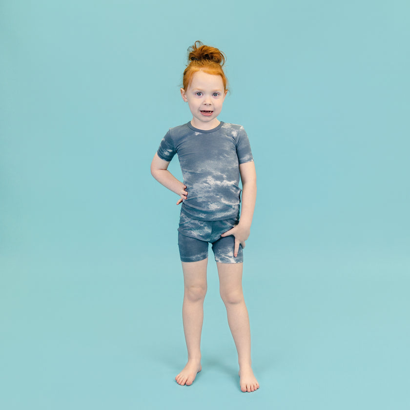 Short PJ Set in Dark Slate