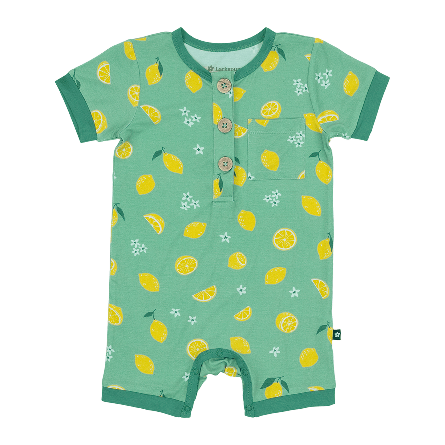 Short Romper in Citrus Summer