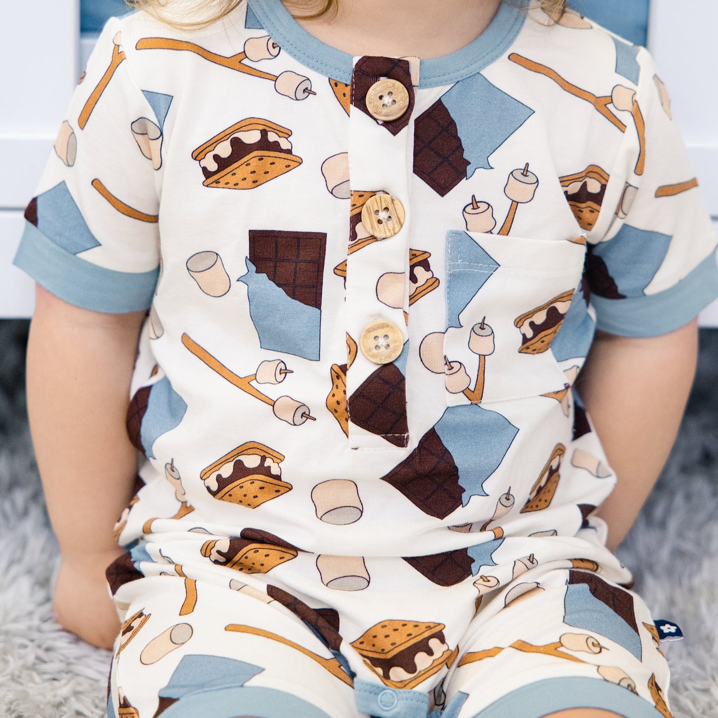 Short Romper in S'mores