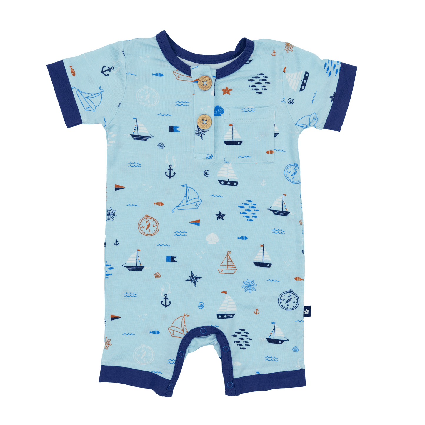 Short Romper in Ship Shape
