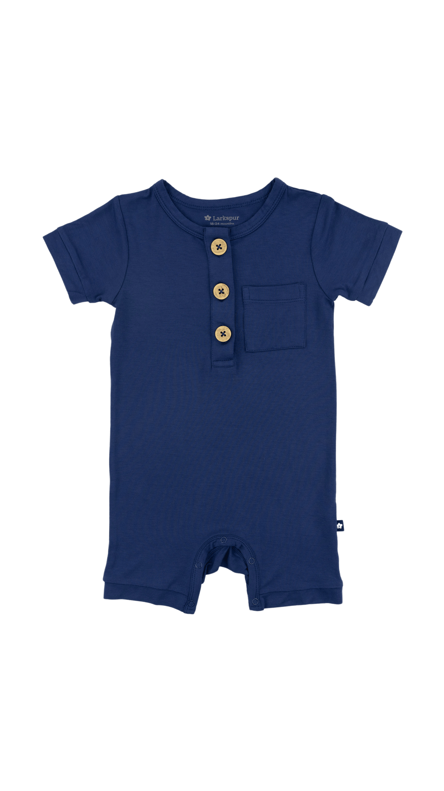 Short Romper in Larkspur