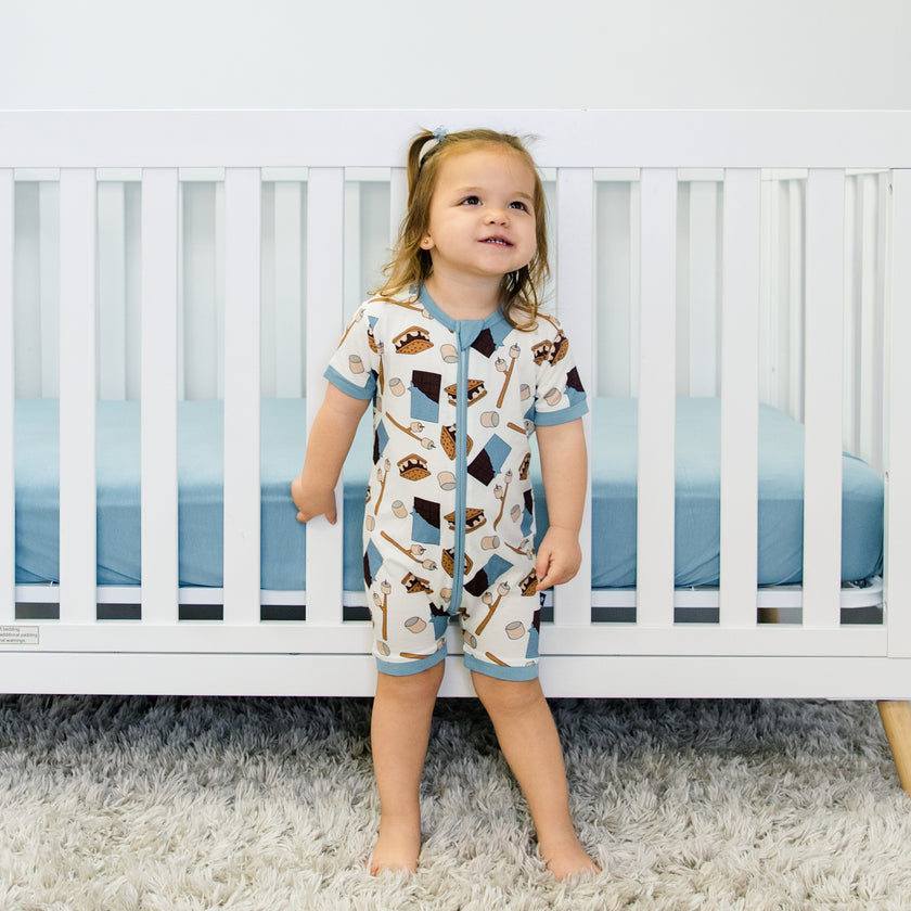 Short Zip Romper in S'mores