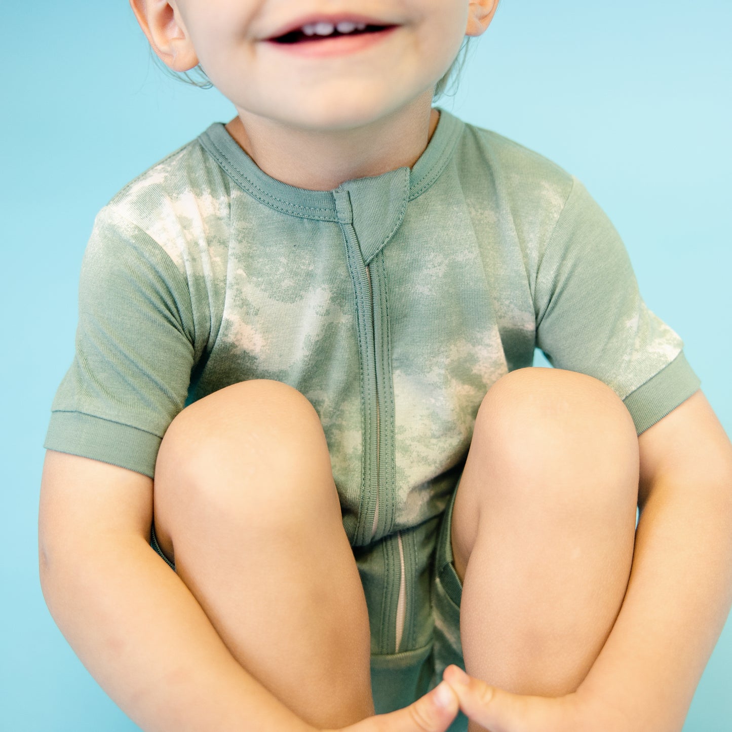 Short Zip Romper in Pine