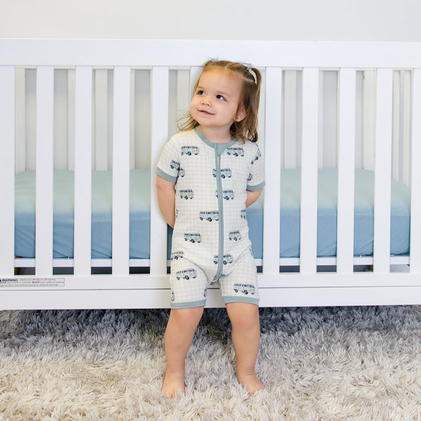 Short Zip Romper in Road Trip