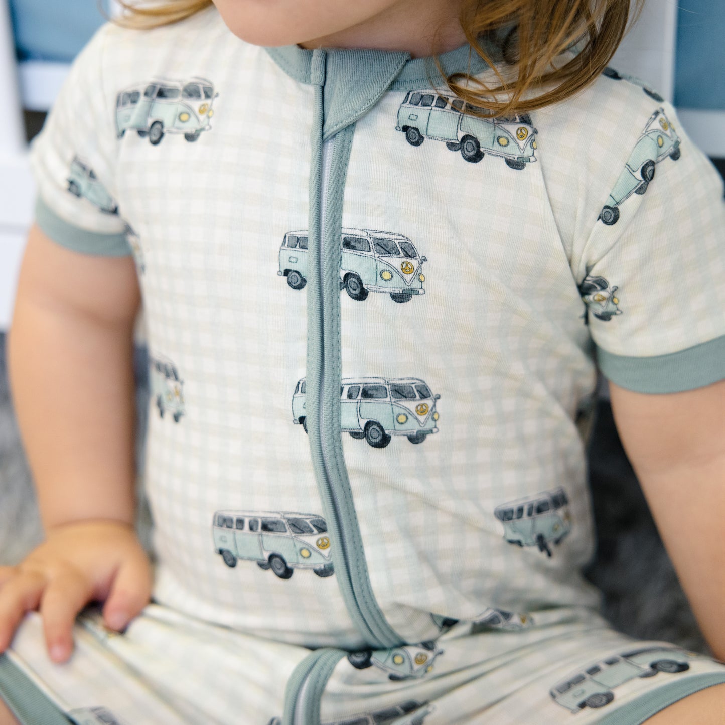 Short Zip Romper in Road Trip