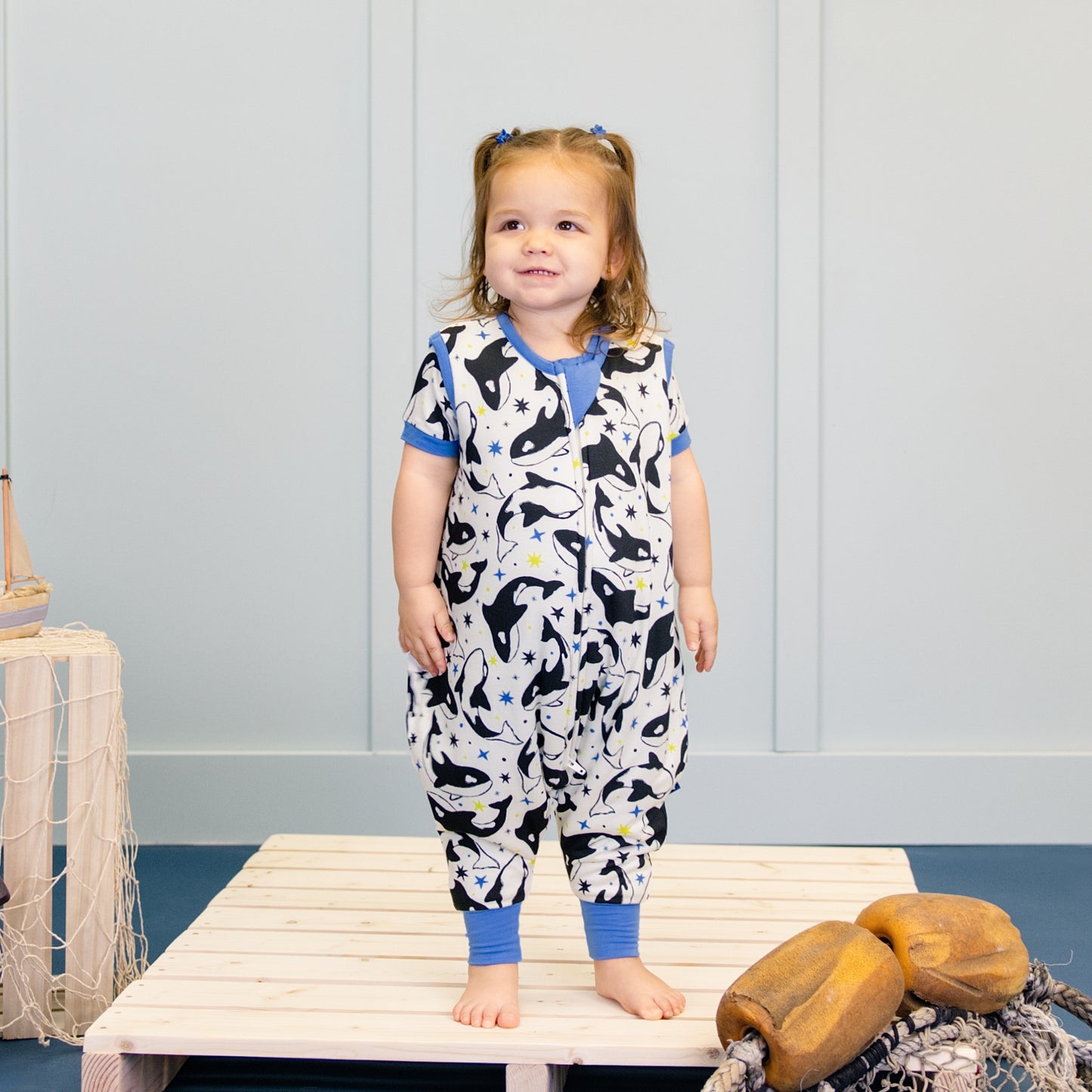 Sleep Sack Walker 0.5 TOG in Dancing Orcas