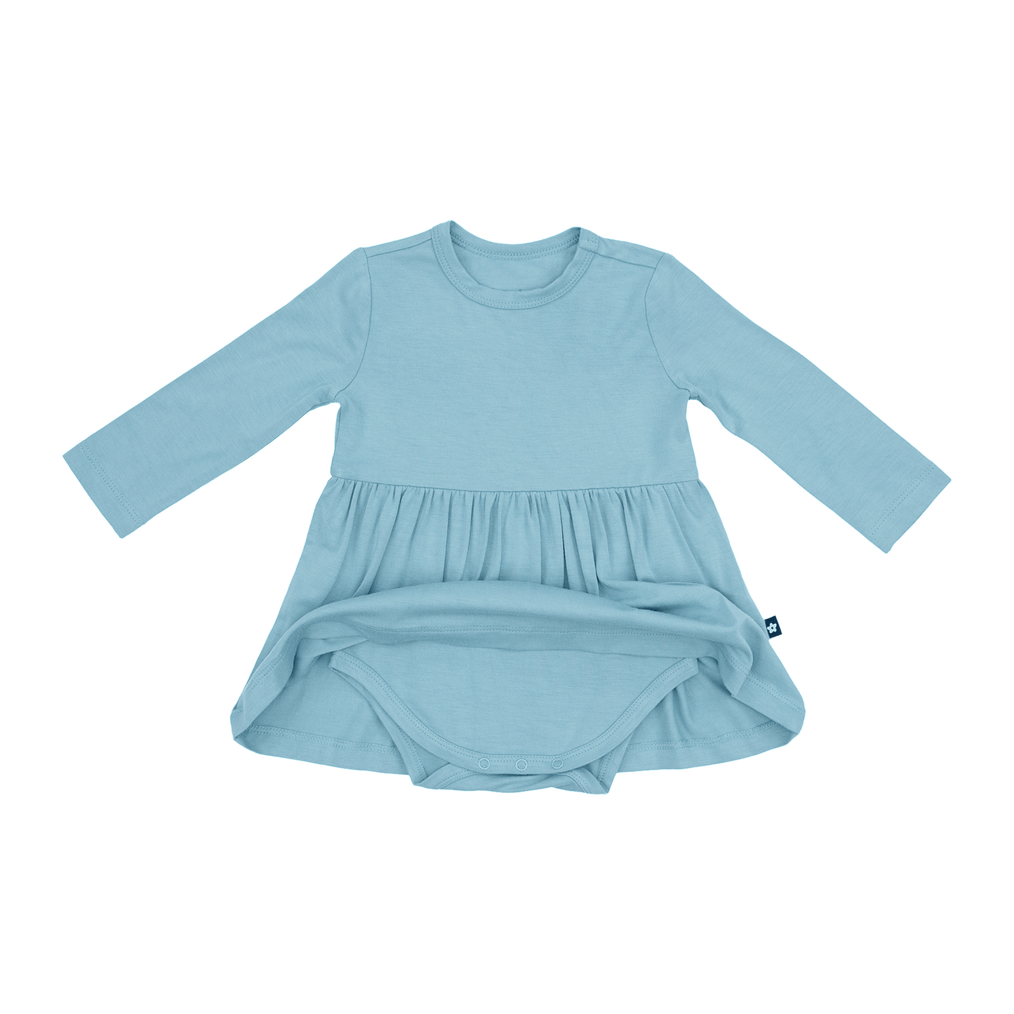 Long Sleeve Twirl Dress in Sky