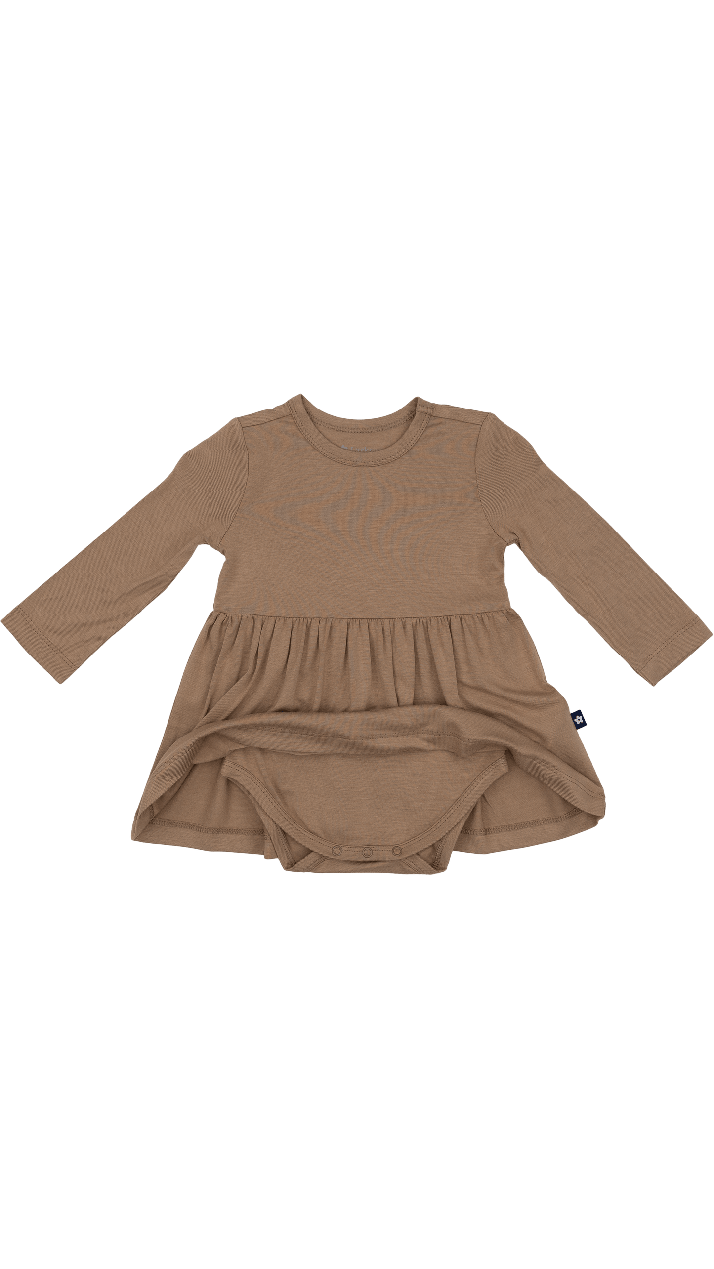 Long Sleeve Twirl Dress in Mocha
