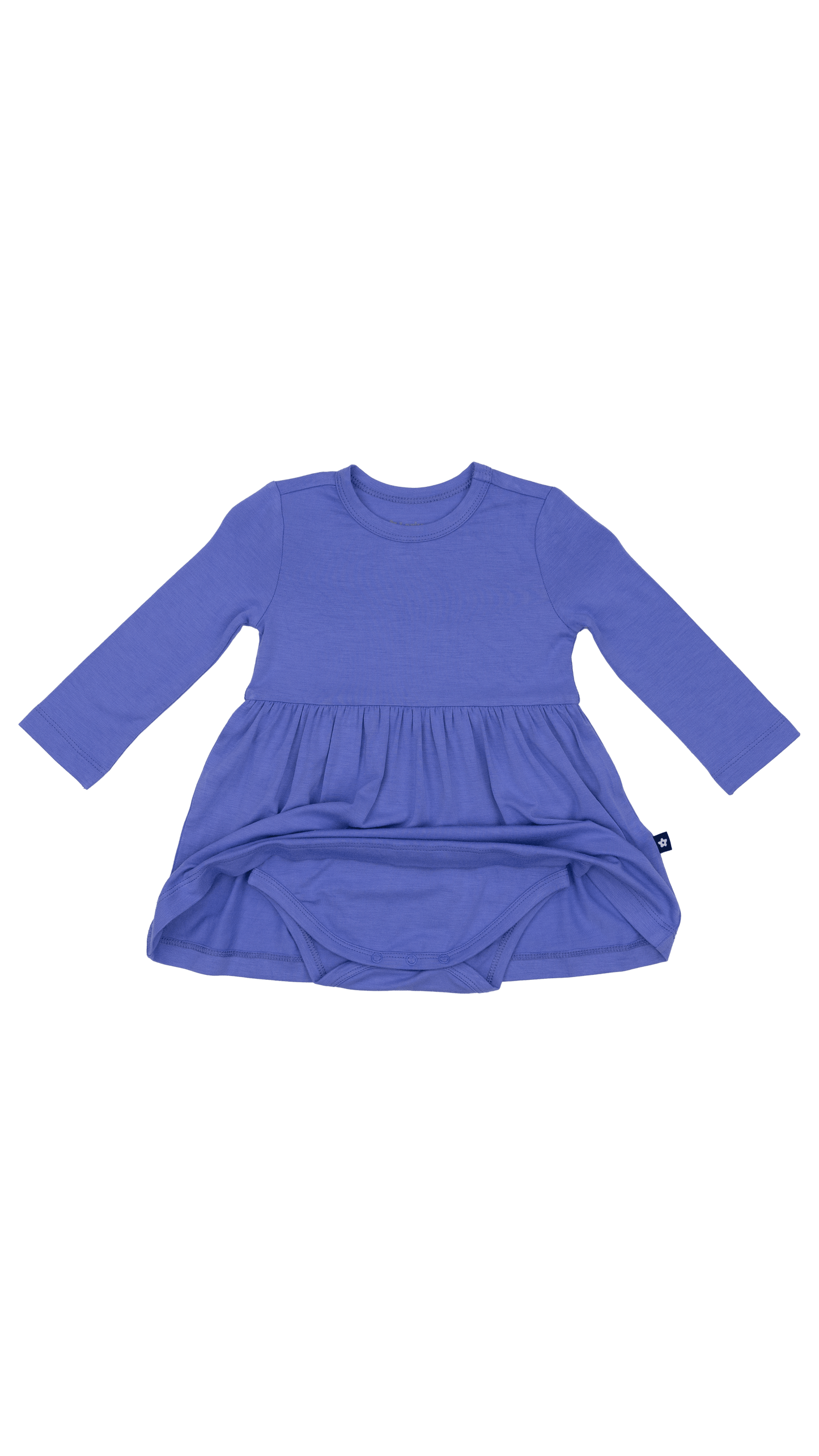 Long Sleeve Twirl Dress in Periwinkle