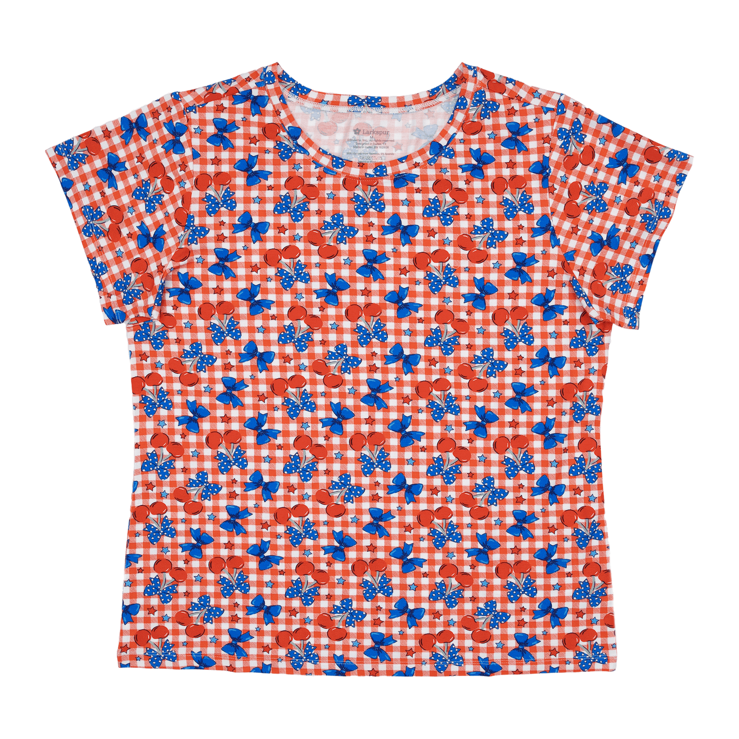 Women's Short Sleeve Lounge Tee in Cherry Delight