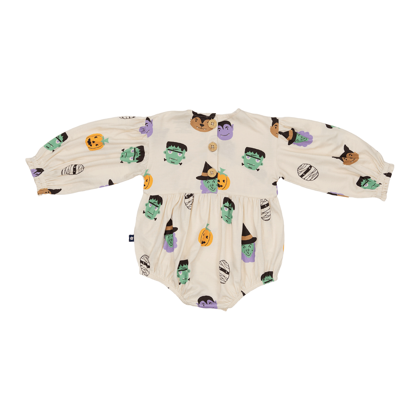 Bubble Romper in Boo Crew