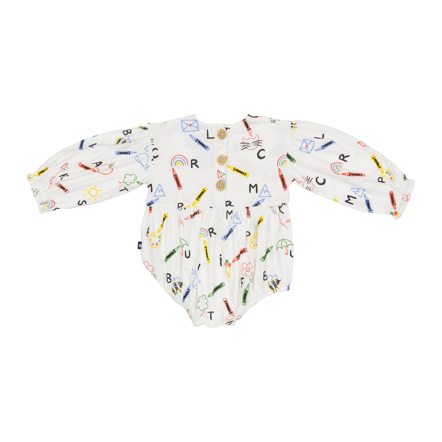 Bubble Romper in Lively Letters