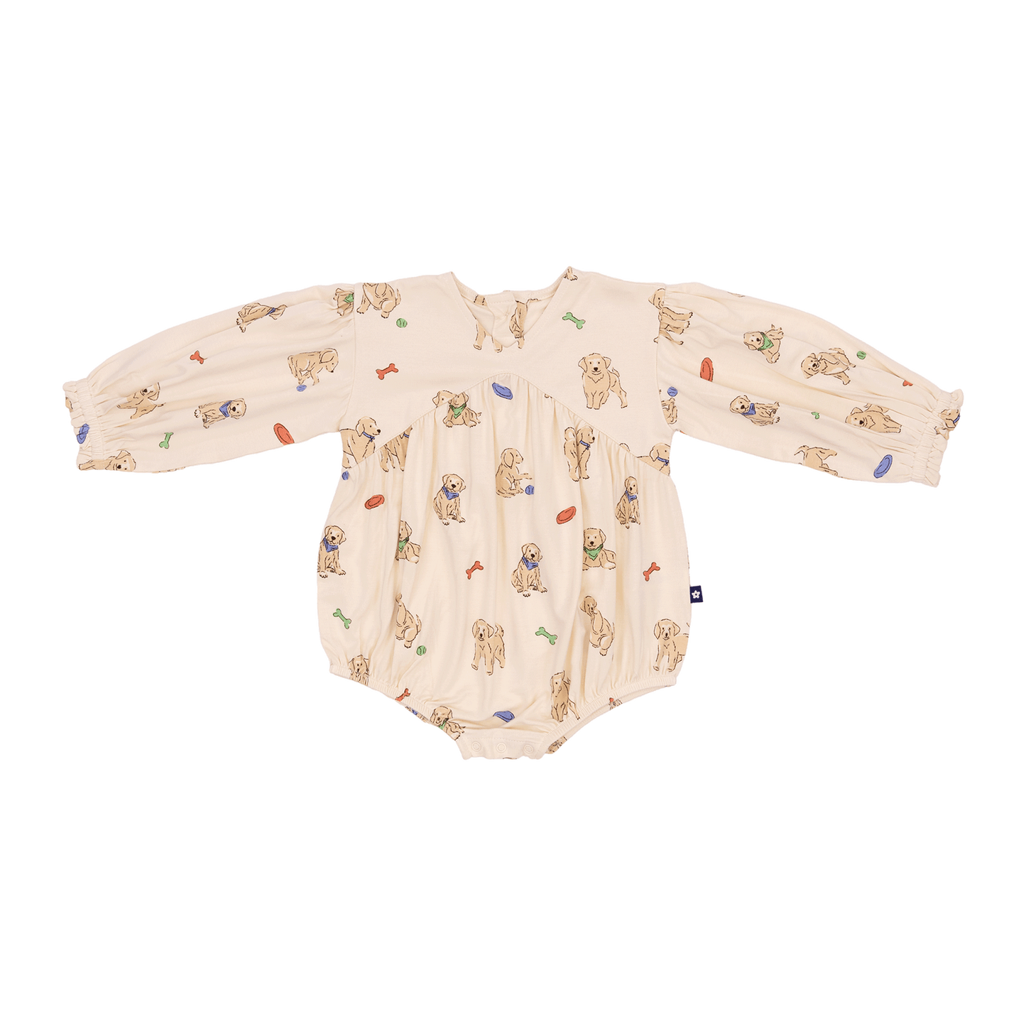 Bubble Romper in Playful Pups