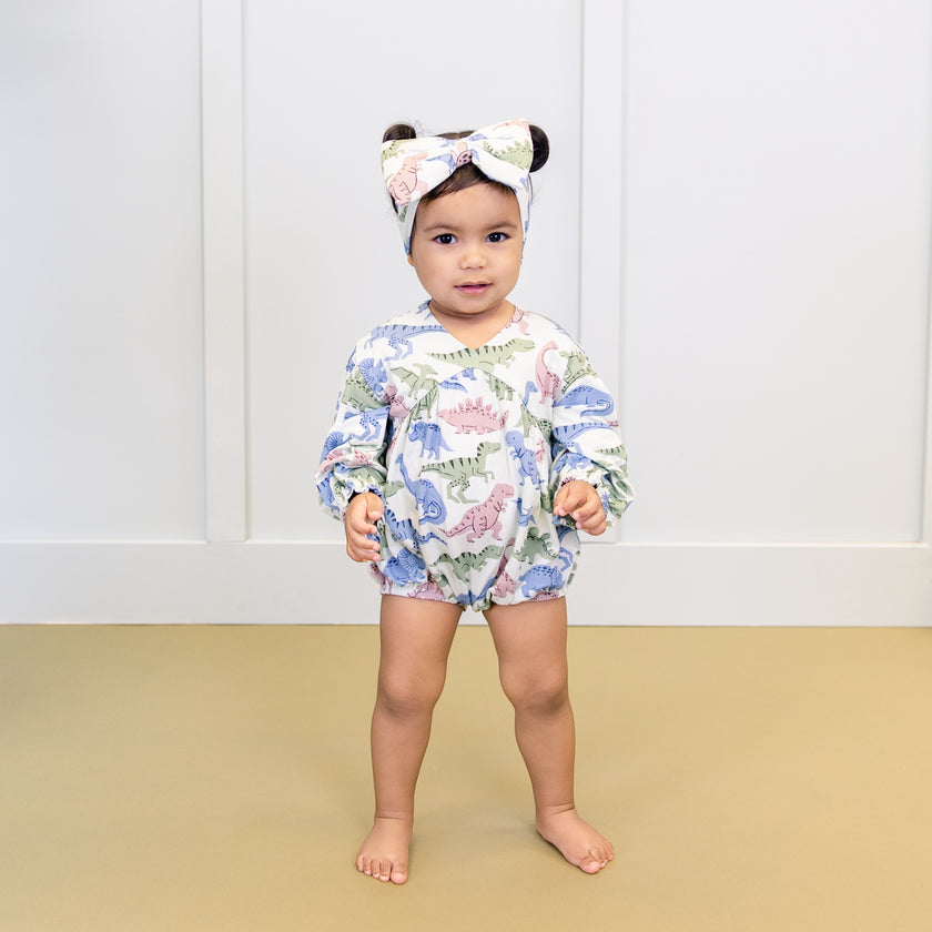 Bubble Romper in Prehistoric Pals