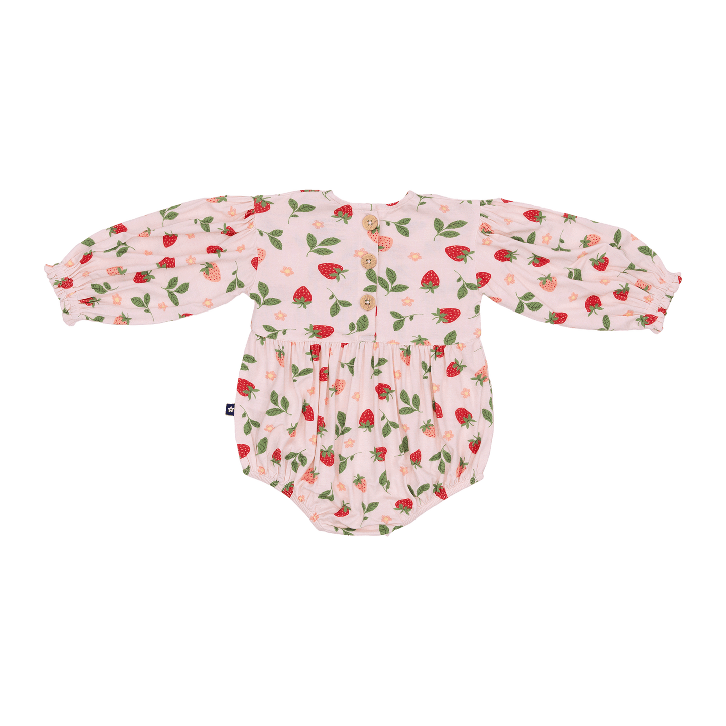 Bubble Romper in Strawberry Fields