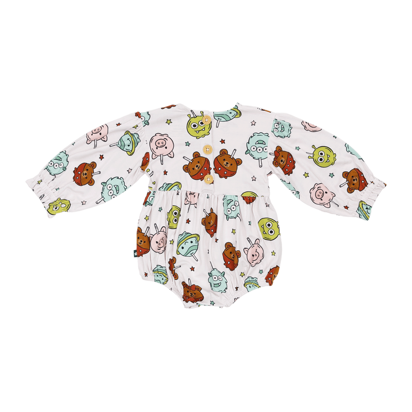 Bubble Romper in Sweet Squad