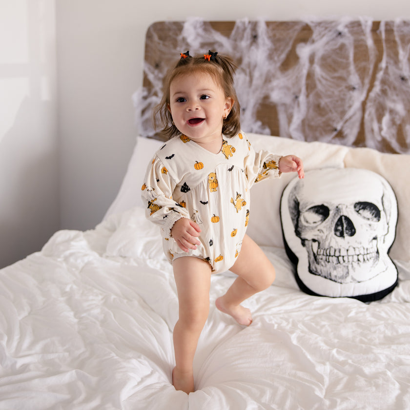 Bubble Romper in Trick or Treat