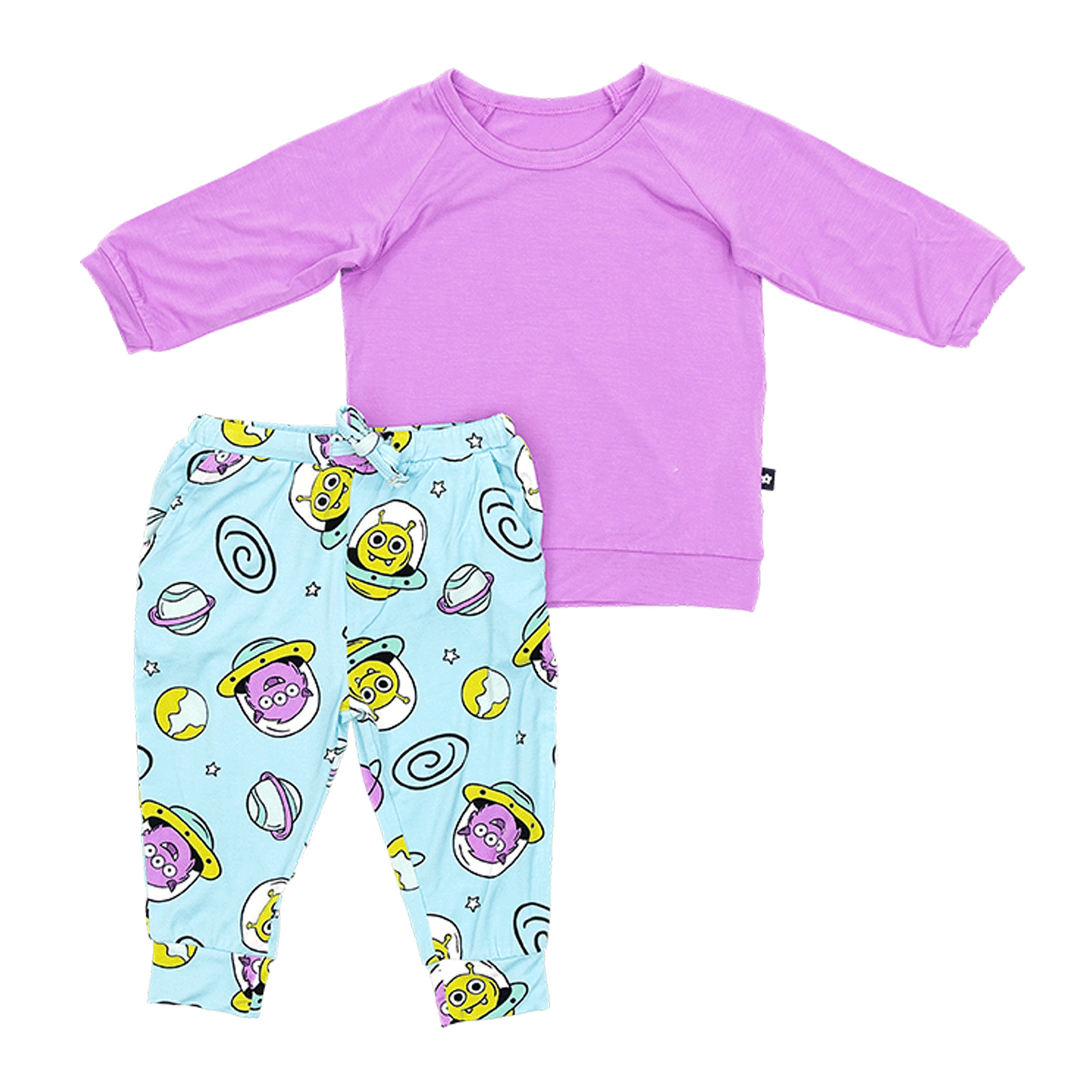 Long Sleeve Jogger Set in Mini Martians