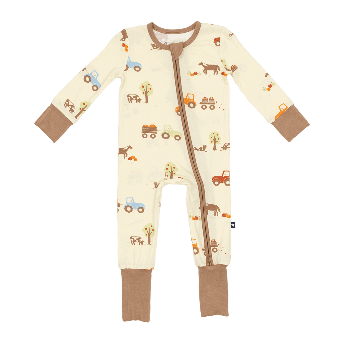 Convertible Footed Romper in Autumn Harvest