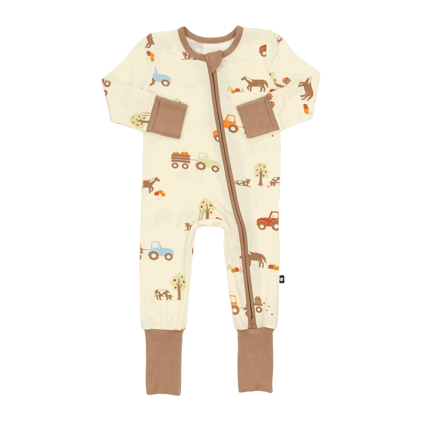 Convertible Footed Romper in Autumn Harvest