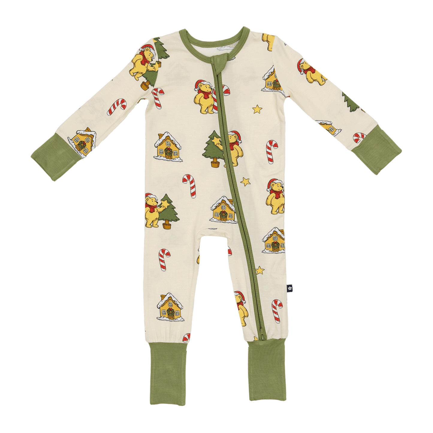 Convertible Footed Romper in Beary Merry Christmas