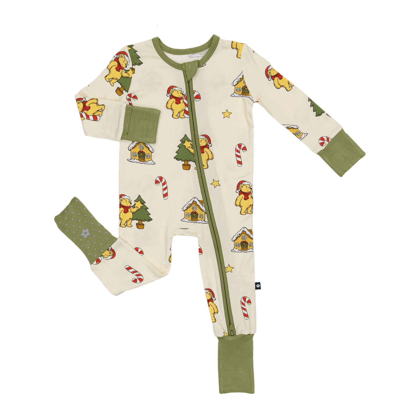 Convertible Footed Romper in Beary Merry Christmas