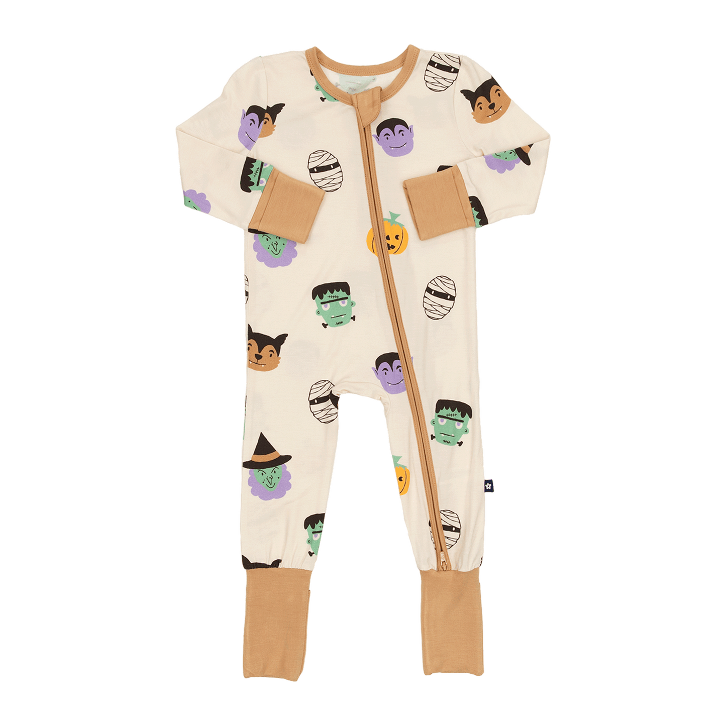 Convertible Footed Romper in Boo Crew