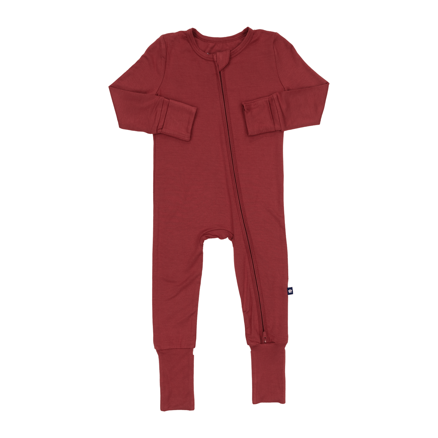 Convertible Footed Romper in Carriage Red