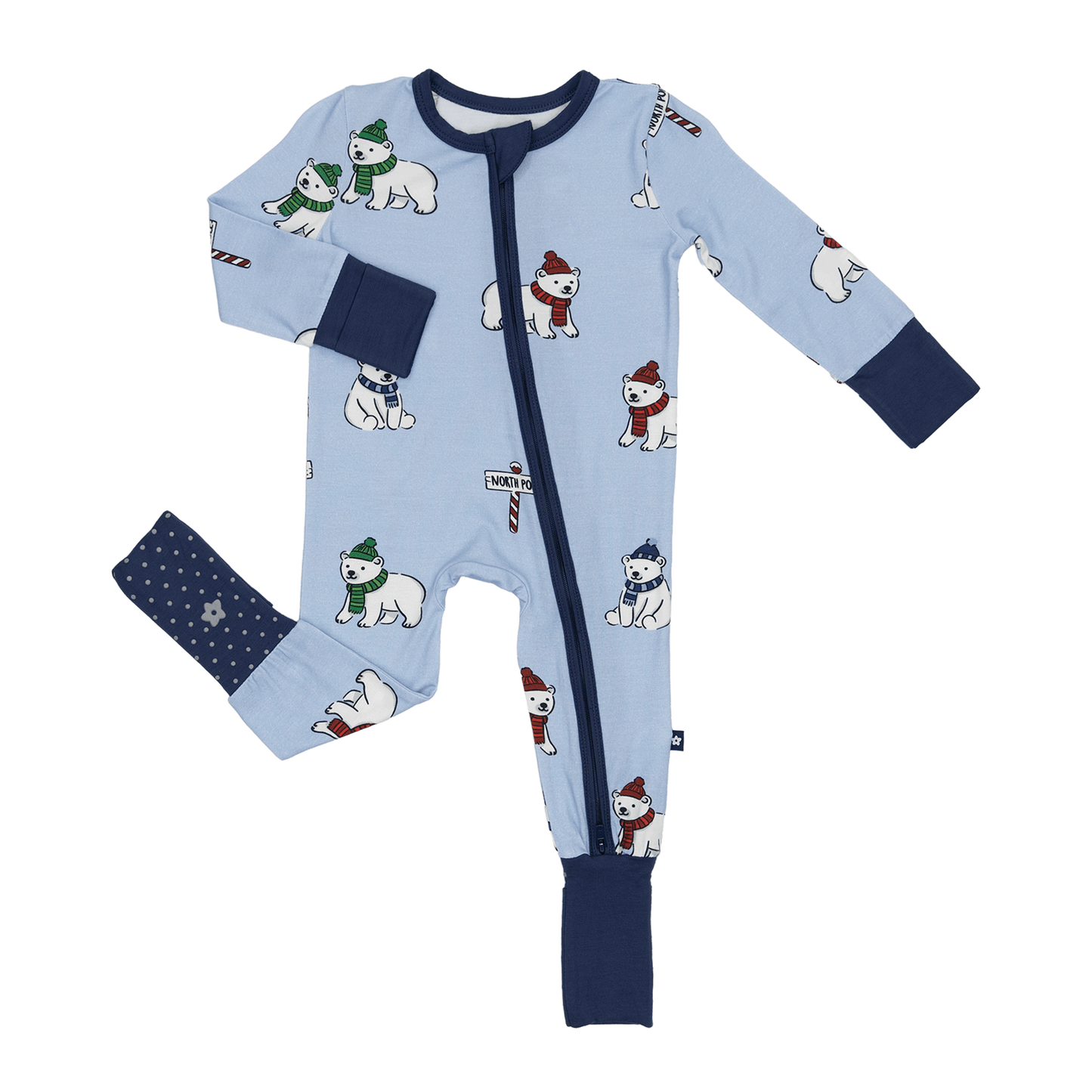 Convertible Footed Romper in Chillin' with Bears
