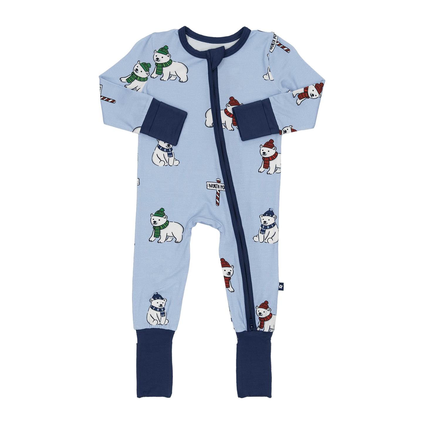 Convertible Footed Romper in Chillin' with Bears