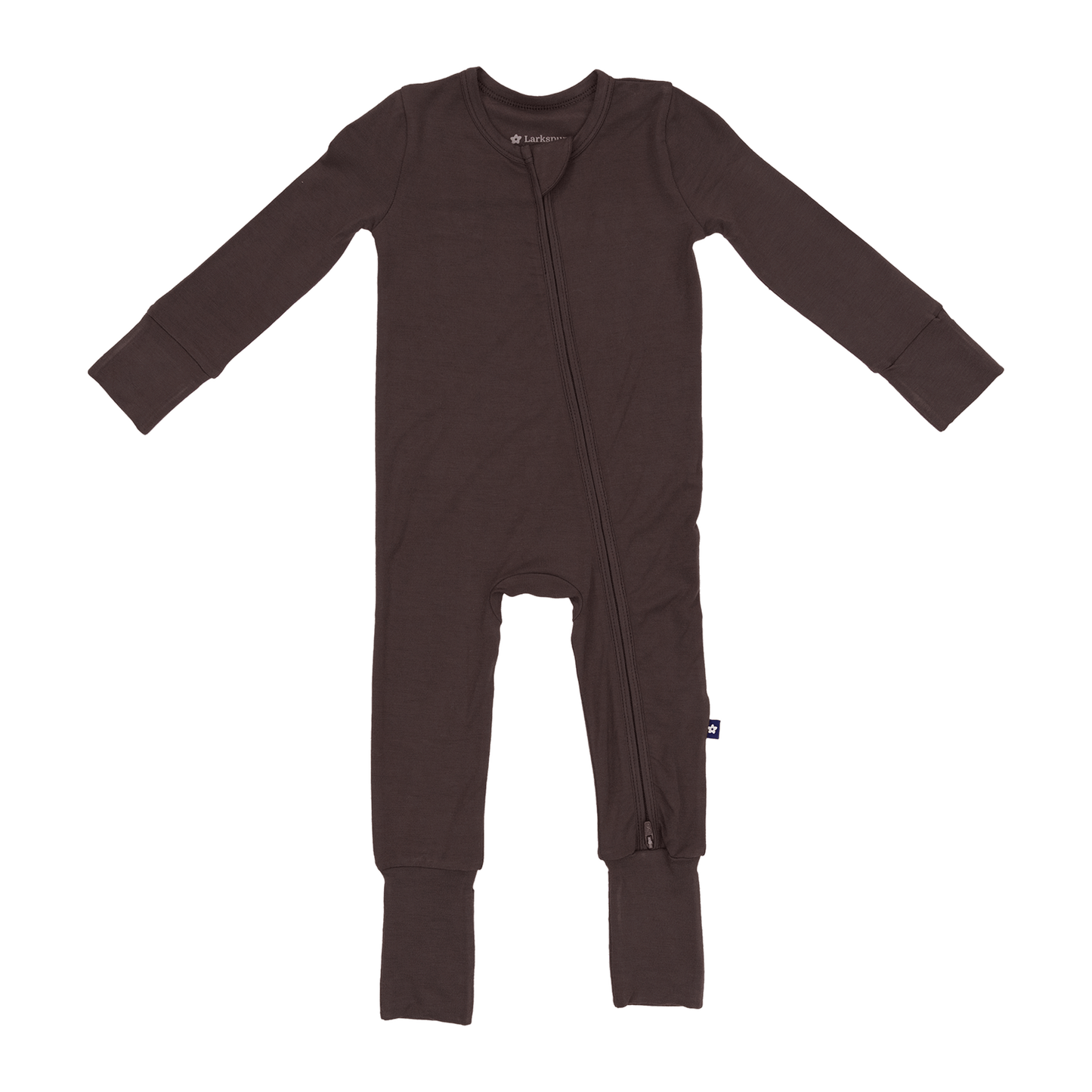 Convertible Footed Romper in Hot Fudge