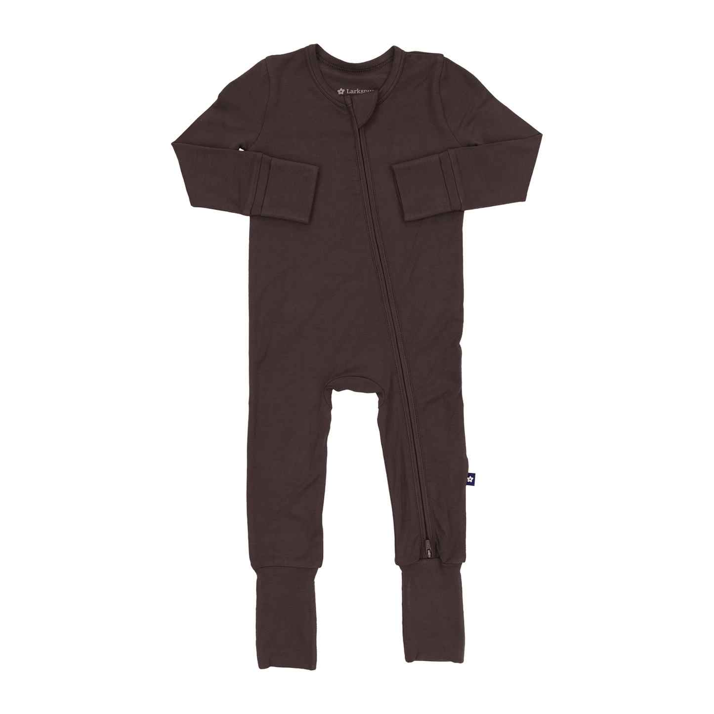 Convertible Footed Romper in Hot Fudge