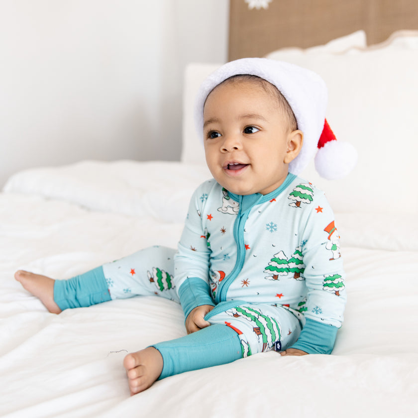 Convertible Footed Romper in Jingle and Glide