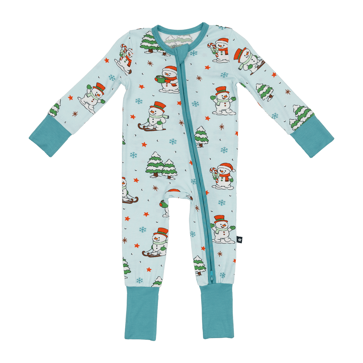 Convertible Footed Romper in Jingle and Glide